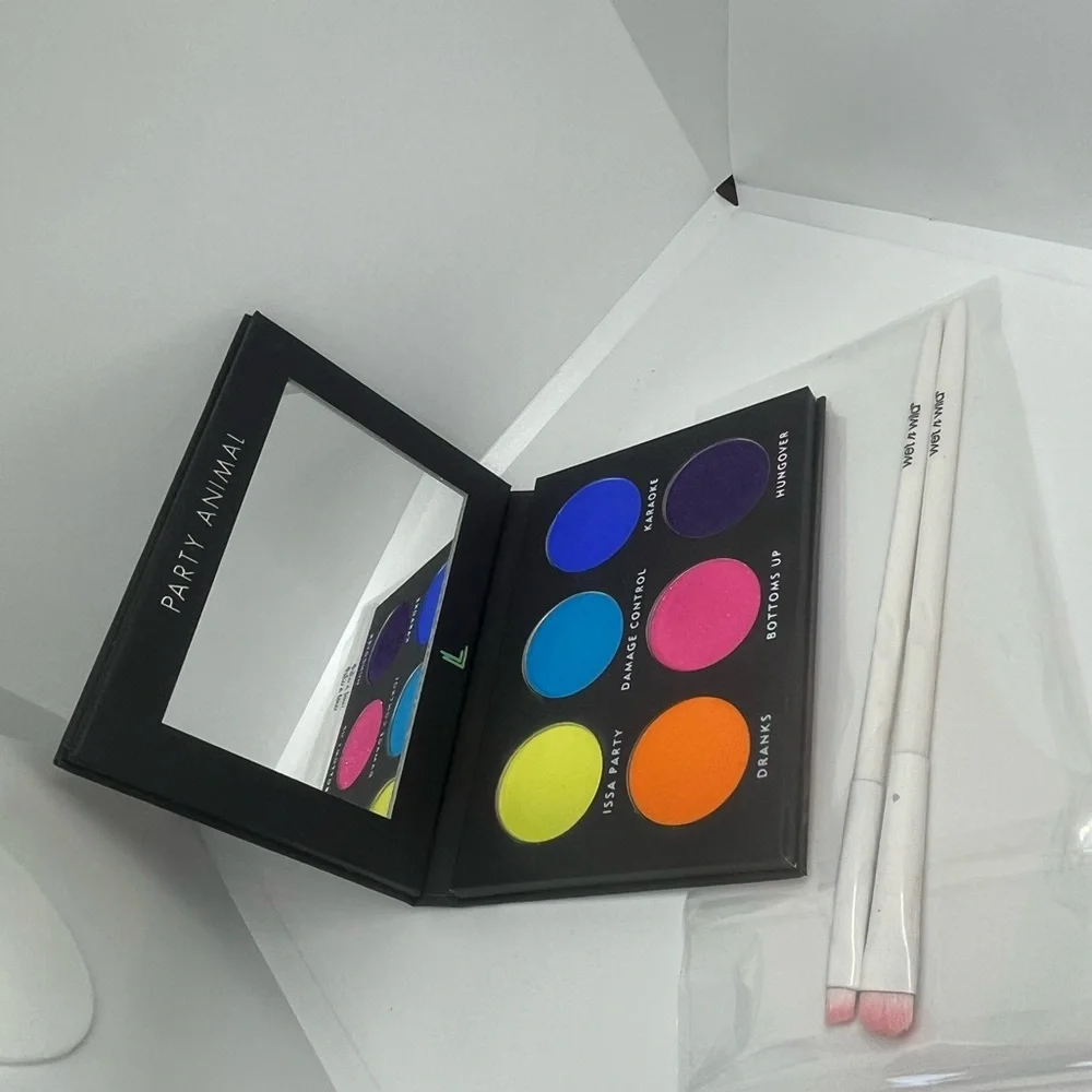 Laura Lee Party Animal Eyeshadow Palette & Wet n Wild Angled & Smoky Liner Brush